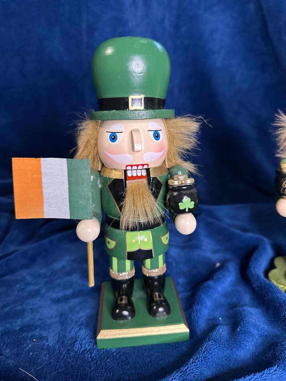 Michaels St. Patrick's Day Leprechaun Nutcracker with Irish Flag and Pot of Gold